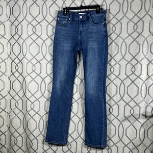 Lucky Brand süße mittelhohe Leibhöhe gerades Bein Stretch Denim Damenjeans 30/10 x 33" - Bild 1 von 7