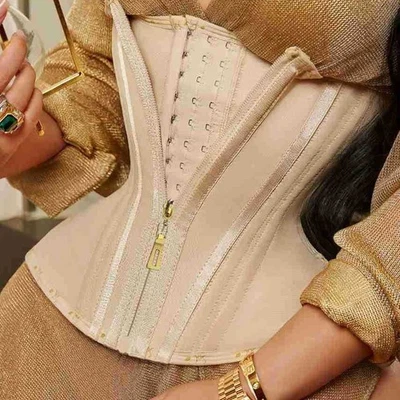 Mujeres Entrenador de Cintura Modelador Cinturón Cremallera Pecho Reloj de Arena Corsé Prendas Moldeadoras Foto 1 de 4