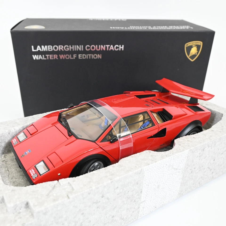 AUTOart 1/18 Lamborghini Countach Walter Wolf Edition Red Diecast Model Car - Image 1 of 4