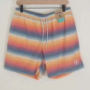 Neu mit Etikett Chubbies 7" klassische Badehose Herren L The Malibu sonnenuntergang blau orange Streifen - Bild 1 von 13