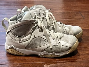 Nike 304774 120 Jordan Retro 7 VII White Mens Boys 7Y Pure Money Platinum Shoes - Picture 1 of 12