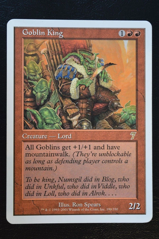 Magic The Gathering MTG GOBLIN KING Seventh Edition LP Lightly Played - Image 1 of 2