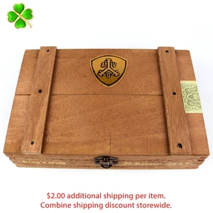 ADV & McKay King's Gold Robusto Empty Wood Cigar Box 9" x 6" x 2" - Picture 1 of 12