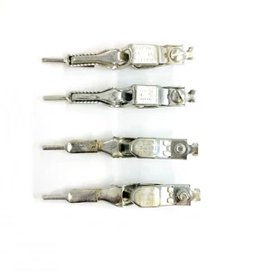 Menge 4 Müller BU-85T, 5 AMP Stahl Krokodil Clips mit Pin Spitze 010027-T - Bild 1 von 1