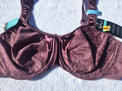 Sujetador Bali satinado calzado con aros estilo DF3562 malva talla 36C NUEVO CON ETIQUETAS Foto 1 de 4