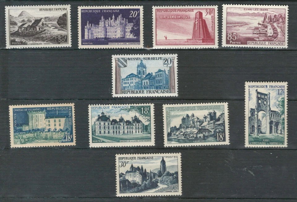 FRANCE EUROPE SELECTION CASTLES MONUMENTS BRIDGES MNH STAMPS LOT(FR 550) - Image 1 of 1