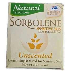3er Pack Natural Selections Sorbolene Seife Bars Feuchtigkeitsspendende empfindliche Haut Neu - Bild 1 von 6