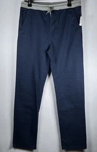 Old Navy NWT Boy's Size XXL (18) Husky Blue Relaxed Slim Pull-On Chino Pants - Picture 1 of 5