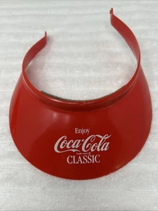 Vintage Coca Cola Classic Original Ultra Visor Red Hard Plastic Advertising Soda - Picture 1 of 9