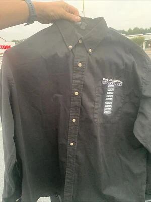 MACK Truck Logo Black Button Dress Shirt,  New Never Worn / Jonathan Corey 2XL - Image 1 of 4