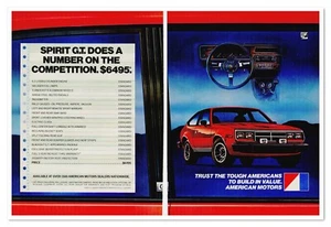 Anuncio impreso American Motors AMC Spirit G.T. Anuncio de coche vintage 1982 2 páginas - Imagen 1 de 5