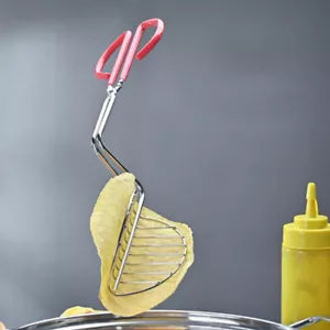 New Taco Shell Maker Press Tortilla Fryer Tongs Plated Steel Kitchen To*-* - Picture 1 of 11