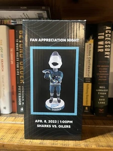 NHL San Jose Sharks vs Edmonton Canada Oilers Sharkie Bobblehead New rare 2023 - Picture 1 of 4