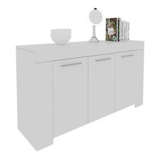 Credenza 3 ante design con 5 vani capienti multispazio moderno soggiorno bianco