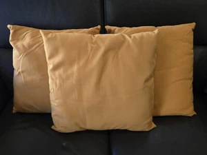 3 Restoration Hardware Orange Cream Solid Authentic Beautiful Clean 19 X 19 - Picture 1 of 2