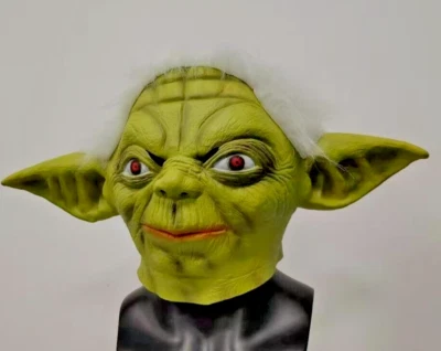 Mascarada Halloween Star Wars Maestro Yoda Máscara de Látex Espeluznante Fiesta Juegos con disfraces Accesorios Foto 1 de 4
