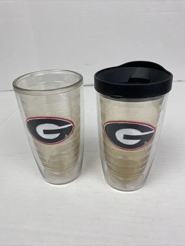 Georgia Bulldogs Tervis Tumblers Cups Lot of 2 Plastic Drinkware SEC Football Cover