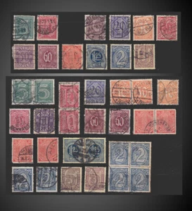 1920-1921 ALEMANIA FUNCIONARIOS LOTE USADO PAR, BLOQUE DE 4 SCT.O1-O13 MI.16-33?? - Imagen 1 de 1