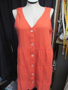 ""ORANGE - STUFENROCK - SOMMERKLEID"" - MUD PIE - NEU MIT ETIKETT - GR. L - KREUZFAHRT, URLAUB - Bild 1 von 2