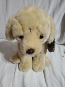 Fao Schwartz realistischer Golden Retriever gelber Labrador Welpe Hund Plüsch 14 Zoll Neu mit Etikett - Bild 1 von 10