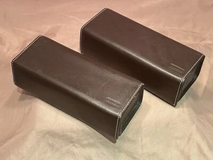 2 Coach eyeglass hard cases, in typical Coach quality, luxurious brown leather. - Picture 1 of 4