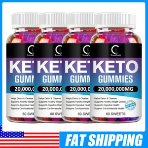 Keto Slimming Gummies 20,000,000mg Apple Cider Vinegar ACV Weight Loss 60 Gummy - Picture 1 of 15