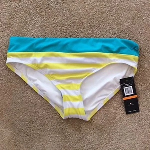 Nuevo Bikini Tommy Hilfiger Mujer Talla Pequeña Hipster Parte inferior de Limón a Rayas Nuevo con Etiquetas $56 - Imagen 1 de 4