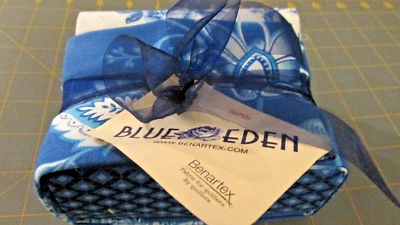 Paquete de 9 cuartos de grasa - "Blue Eden" de Benartex - NUEVO Foto 1 de 4