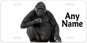 Gorilla beliebiger Name personalisiertes Neuheit Auto Nummernschild - Bild 1 von 3