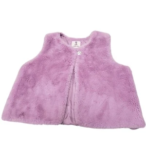 Gymboree Girls Lavender Faux Fur Vest Size Medium 7-8 - Picture 1 of 8
