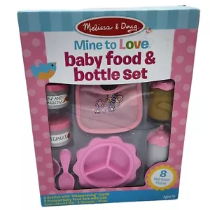 Melissa & Doug ~ Mine to Love ~ Set cibo e biberon rosa liquido scomparso - Foto 1 di 7