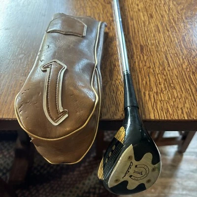 PowerBilt Citation Wood Driver 1 With Vintage Leather Leather Driver Cover - Image 1 of 3