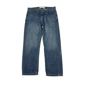 Levi’s 505 Regular Straight Leg Denim Jeans Dark Wash 30x26 Boys 10 Husky - Picture 1 of 6