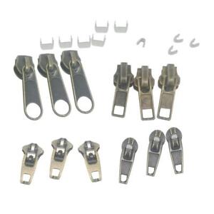 22 pieces/set Metal Zip Pullers Zipper Sliders Head Zipper Replacement