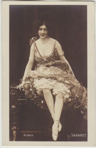 Original dated 1910s famous Cancan dancer Saharet, RPPC - Picture 1 of 2