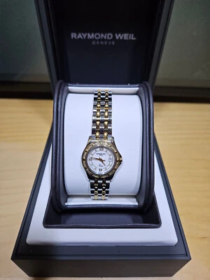 RAYMOND WEIL Tango 5390 Two Tone Mother of Pearl Diamond Watch Ladies Women - Image 1 of 4