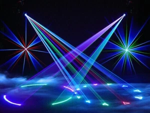 DJ Disco Party Lights RGB Stage Lighting Beam Light Animation 3D Laser Patterns - Picture 1 of 10