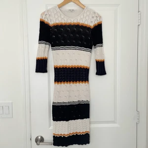 Ronny Kobo Knit Striped Midi Dress Size M - Picture 1 of 5