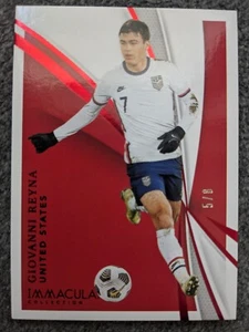 2021 PANINI IMMACULATE COLLECTION GIOVANNI REYNA RUBY PARALLEL#100#D5/8 - Picture 1 of 2