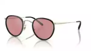 Oliver Peoples OV1104S MP-2 Sun 51453E runde Herrensonnenbrille schwarz-gold/magenta - Bild 1 von 4