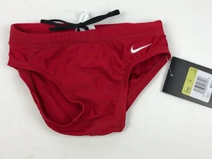 Boys Nike Performance Solid Swim Brief TESS0052 NWT Swimsuit  - Picture 1 of 4