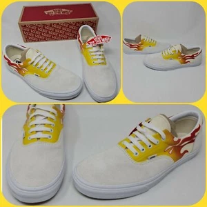 scarpe da ginnastica uomo vans flame uk 10 us 11 Eur 44,5 fiamme bianche epoca skateboard - Foto 1 di 12