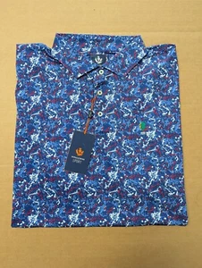 NWT MEN'S DONALD ROSS CLEVELAND POLO, SIZE: 2XL, COLOR: NAVY MULTI (M23) - Picture 1 of 2
