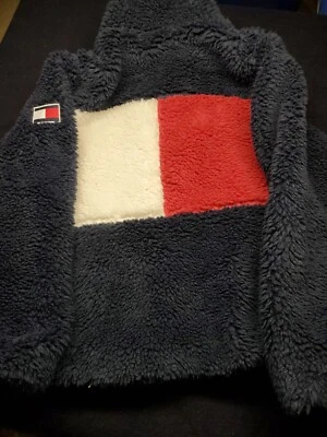 TOMMY HILFIGER LOGOTIPO GRANDE CREMALLERA COMPLETA GRUESO SHERPA POLAR GRANDE Foto 1 de 4