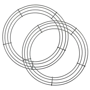 14 inches Wire Wreath Frame Metal Round Wreath Form Pack of 2 - Picture 1 of 1