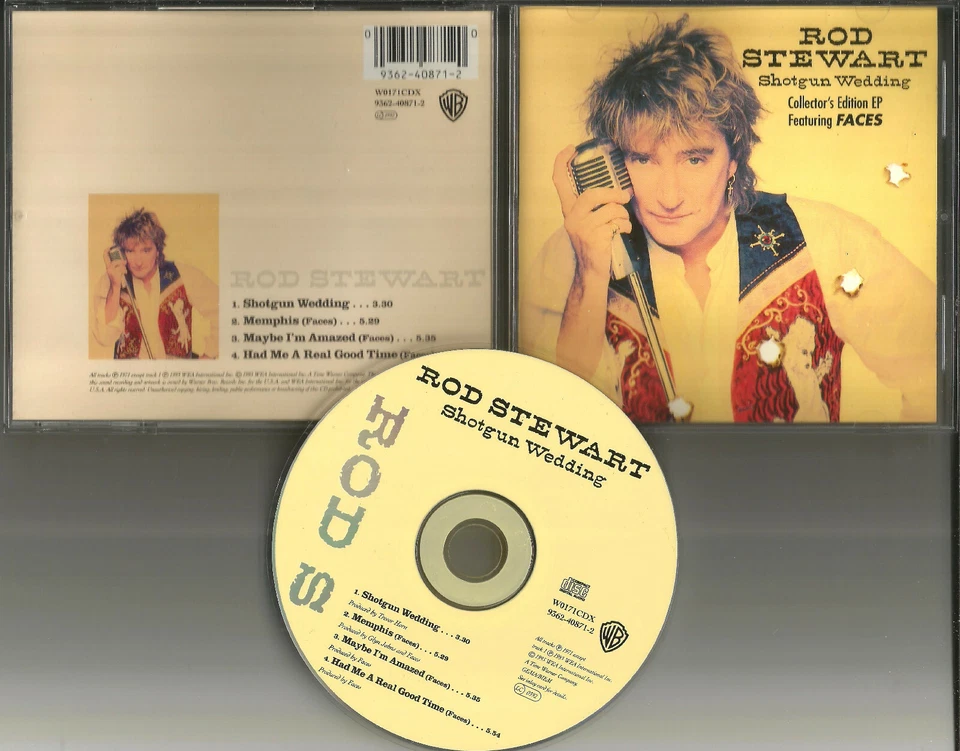 ROD STEWART Shotgun Wedding 4TRX w/ THE FACES TRX Europe CD single USA seller Foto 1 de 1