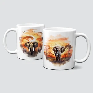 oh-cuptastic-cup-AfricanSunset-Animals-Elephants-Sunset-Africa-LT-1180 - Picture 1 of 1
