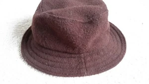 Cappello EDDIE BAUER marrone misto lana orlo arrotolato donna inglese taglia unica - Foto 1 di 7