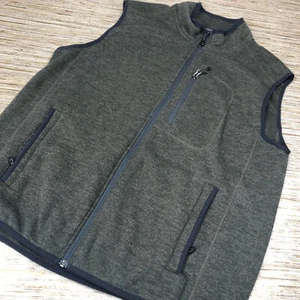 3051 Free Country Men's Fleece Sweater Vest Full Zip GREEN Size XL - Picture 1 of 1