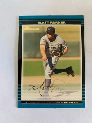 2002 Bowman Gold #384 Matt Parker - Milwaukee Brewers - Image 1 of 2